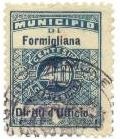 Marca da Bollo del Comune di FORMIGLIANA su Carta Bianca di dimensioni 22,5 x 29 mm