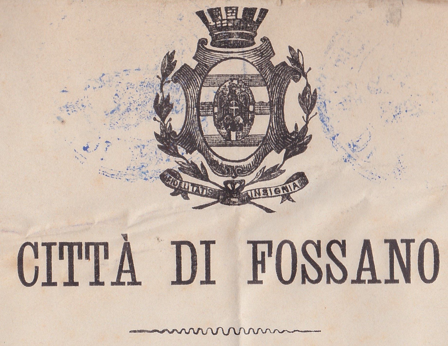 Marca da Bollo del Comune di FOSSANO su di dimensioni mm