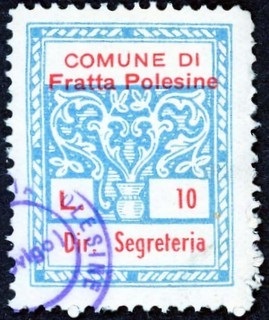 Marca da Bollo del Comune di FRATTA POLESINE su Carta Bianca di dimensioni mm