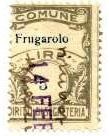 Marca da Bollo del Comune di FRUGAROLO su Carta Bianca Sottile di dimensioni 22 x 28,5 mm