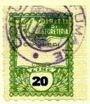 Marca da Bollo del Comune di FUMANE su Carta Bianca di dimensioni 22 x 29 mm