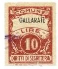 Marca da Bollo del Comune di GALLARATE su Carta Bianca di dimensioni 22,5 x 30 mm