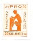 Marca da Bollo del Comune di GALLARATE su Carta Bianca di dimensioni 19,5 x 27,5 mm