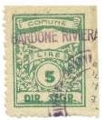 Marca da Bollo del Comune di GARDONE RIVIERA su Carta Bianca di dimensioni 20 x 25,5 mm