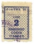 Marca da Bollo del Comune di GARDONE RIVIERA su Carta Bianca Sottile di dimensioni 22 x 29,5 mm