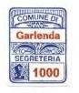 Marca da Bollo del Comune di GARLENDA su Carta Bianca di dimensioni 15,5 x 21 mm