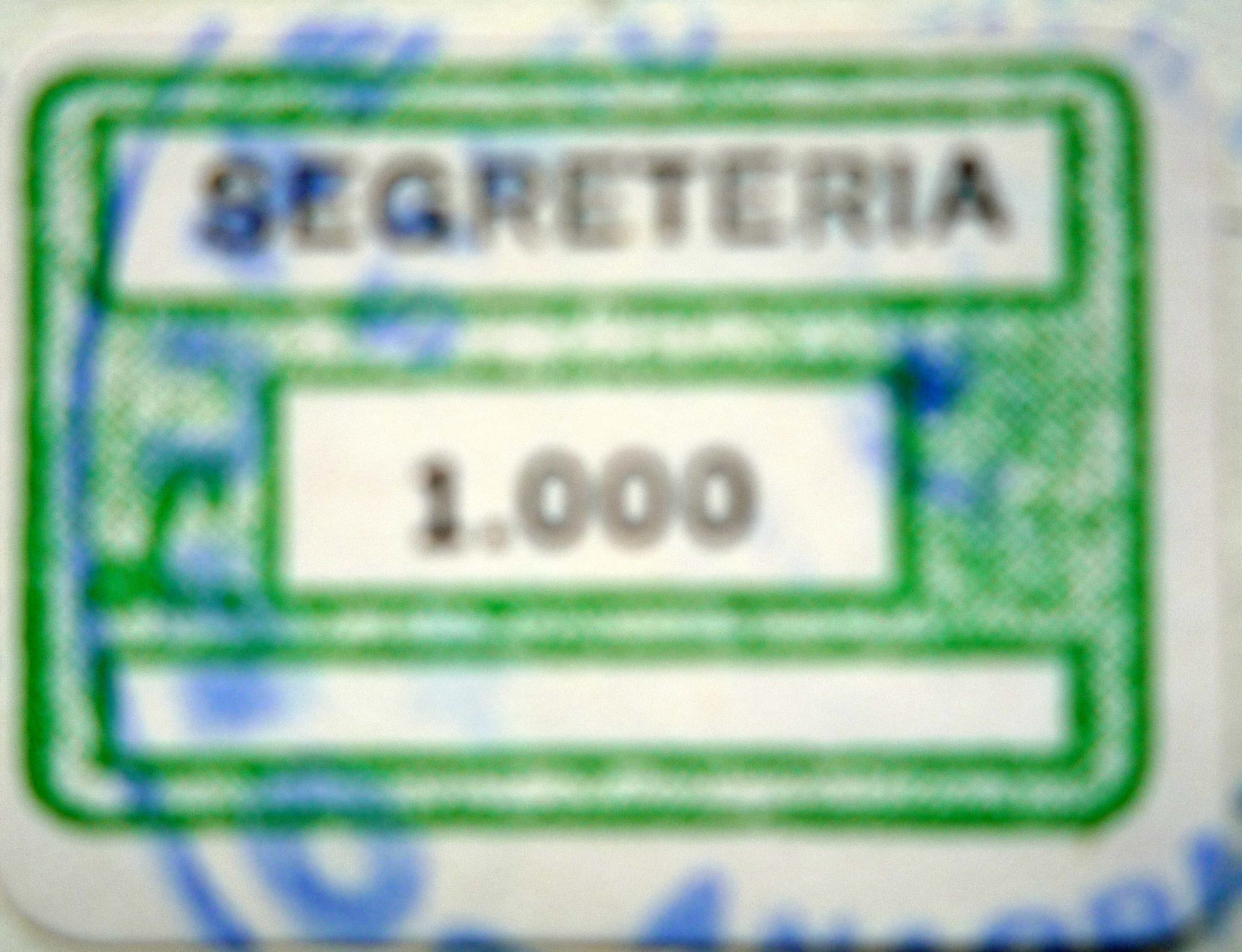 Marca da Bollo del Comune di GAVARDO su Carta Bianca di dimensioni 19 x 14 mm