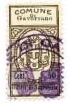 Marca da Bollo del Comune di GAVORRANO su Carta Bianca di dimensioni 17,5 x 32,5 mm