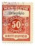 Marca da Bollo del Comune di GEMONIO su di dimensioni 23,5 x 30 mm