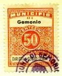 Marca da Bollo del Comune di GEMONIO su di dimensioni 22,5 x 29 mm