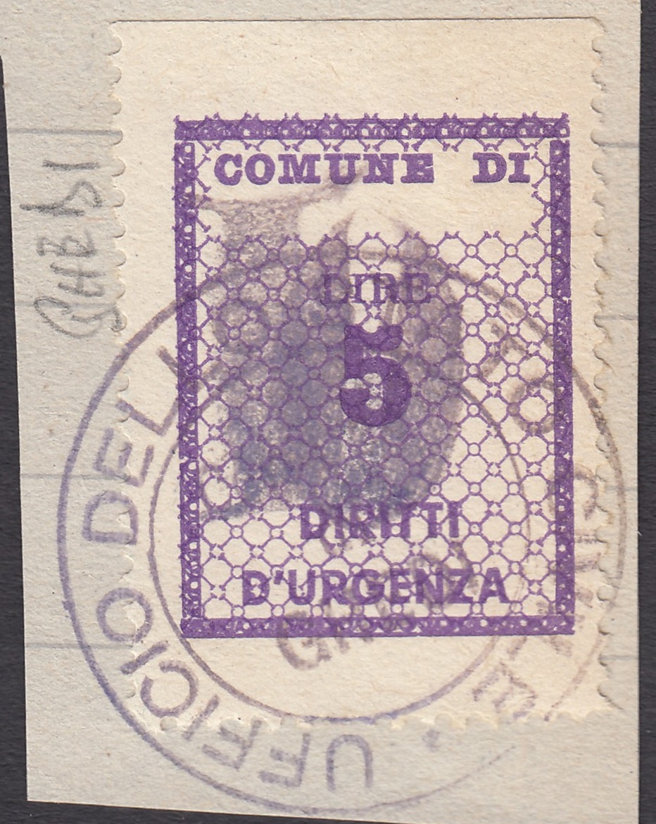 Marca da Bollo del Comune di GHEDI su Carta Bianca di dimensioni 22 x 29 mm