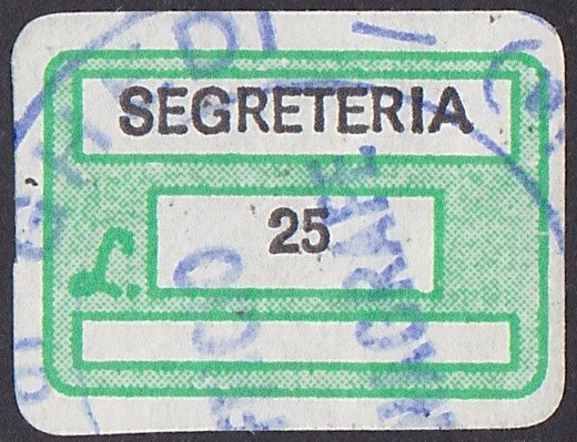Marca da Bollo del Comune di GHEDI su Carta Bianca di dimensioni 19 x 13 mm