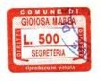 Marca da Bollo del Comune di GIOIOSA MAREA su di dimensioni 23 x 18 mm