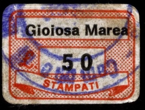 Marca da Bollo del Comune di GIOIOSA MAREA su di dimensioni 20 x 14 mm