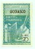 Marca da Bollo del Comune di GODIASCO SALICE TERME su di dimensioni 21 x 31,5 mm