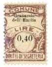 Marca da Bollo del Comune di GRANAROLO DELL´EMILIA su Carta Bianca Sottile di dimensioni 22 x 28,5 mm
