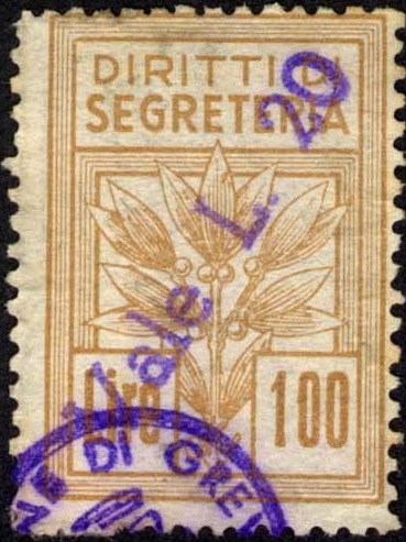 Marca da Bollo del Comune di GREVE IN CHIANTI su Carta Bianca Sottile di dimensioni 21,5 x 31 mm