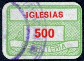 Marca da Bollo del Comune di IGLESIAS su di dimensioni 20 x 14 mm