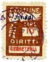 Marca da Bollo del Comune di JONADI su Carta Bianca Sottile di dimensioni 18,5 x 25 mm