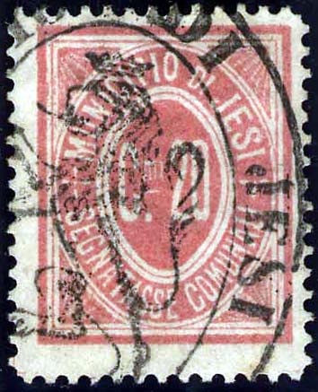 Marca da Bollo del Comune di JESI su Carta Bianca di dimensioni 19,5 x 25 mm