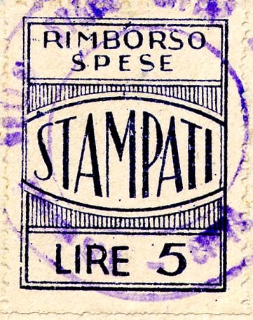Marca da Bollo del Comune di JESI su Carta Bianca Sottile di dimensioni 22,5 x 27 mm