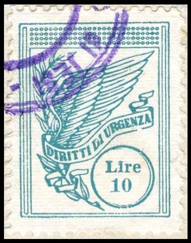 Marca da Bollo del Comune di JESI su Carta Bianca di dimensioni 20 x 26 mm