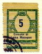 Marca da Bollo del Comune di LAMA MOCOGNO su di dimensioni 23,5 X 30,5 mm