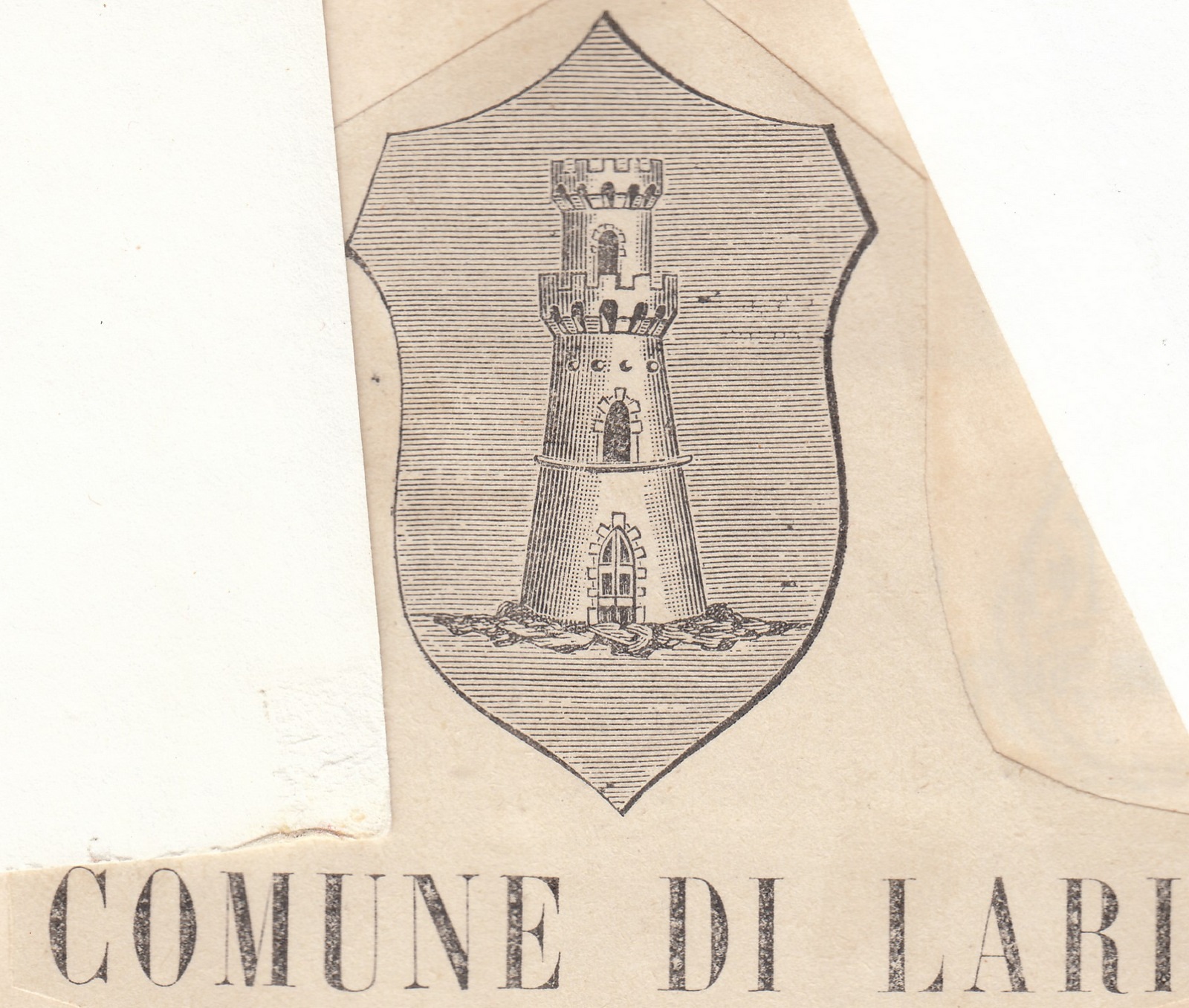 Marca da Bollo del Comune di LARI su di dimensioni mm