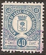 Marca da Bollo del Comune di LECCE su Carta Bianca di dimensioni 21,5 x 26,5 mm