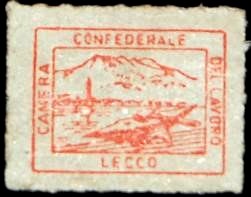 Marca da Bollo del Comune di LECCO su Carta Avana di dimensioni 24 x 12 mm