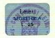 Marca da Bollo del Comune di LEINI su Carta Bianca di dimensioni 22 x 16 mm