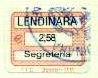 Marca da Bollo del Comune di LENDINARA su Carta Bianca di dimensioni 19 x 15 mm