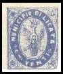 Marca da Bollo del Comune di LICATA su Carta Bianca di dimensioni 18,5 x 22,5 mm