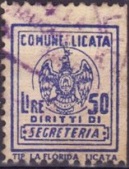 Marca da Bollo del Comune di LICATA su Carta Bianca di dimensioni 18 x 22,5 mm