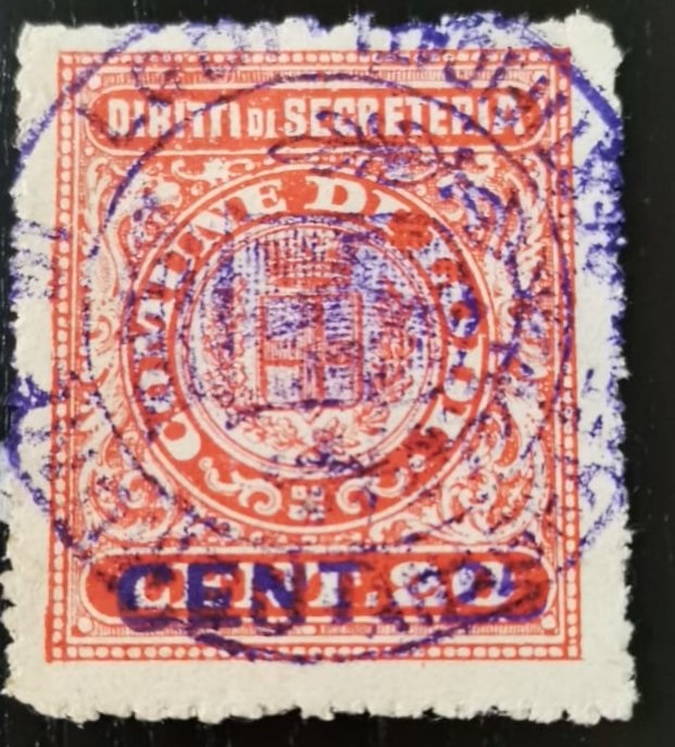 Marca da Bollo del Comune di LODI su Carta Bianca Sottile di dimensioni 28 x 33 mm