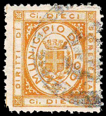Marca da Bollo del Comune di LODI su Carta Bianca di dimensioni 23 x 27,5 mm
