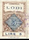 Marca da Bollo del Comune di LODI su Carta Bianca di dimensioni 40 x 31,5 mm