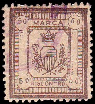 Marca da Bollo del Comune di LUCCA su Carta Bianca di dimensioni 22 x 26 mm