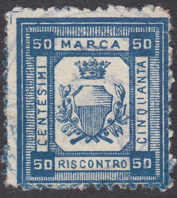 Marca da Bollo del Comune di LUCCA su Carta Bianca di dimensioni 22 x 24 mm