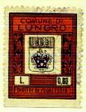 Marca da Bollo del Comune di LUNGRO su Carta Bianca di dimensioni 23,5 x 29,5 mm