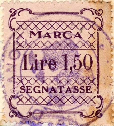 Marca da Bollo del Comune di MANOCALZATI su Carta Bianca di dimensioni 27 x 31 mm