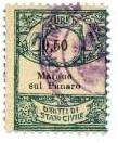 Marca da Bollo del Comune di MARANO SUL PANARO su Carta Bianca Sottile di dimensioni 22 x 28 mm