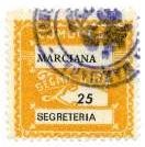 Marca da Bollo del Comune di MARCIANA su Carta Bianca di dimensioni 27 x 27 mm