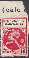 Marca da Bollo del Comune di MARCIANISE su Carta Bianca Sottile di dimensioni 22 x 32 mm