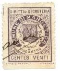 Marca da Bollo del Comune di MAROSTICA su Carta Bianca di dimensioni 22 x 29,5 mm