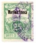 Marca da Bollo del Comune di MARTINA FRANCA su Carta Bianca Sittile di dimensioni 22,5 x 29 mm
