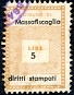 Marca da Bollo del Comune di MASSA FISCAGLIA su Carta Bianca di dimensioni 19,5 x 30 mm