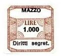 Marca da Bollo del Comune di MAZZO DI VALTELLINA su Carta Bianca di dimensioni 22 x 22 mm