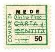Marca da Bollo del Comune di MEDE su Carta Bianca di dimensioni 20 x 20 mm