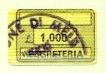 Marca da Bollo del Comune di MELE su Carta gialla di dimensioni 19 x 13 mm